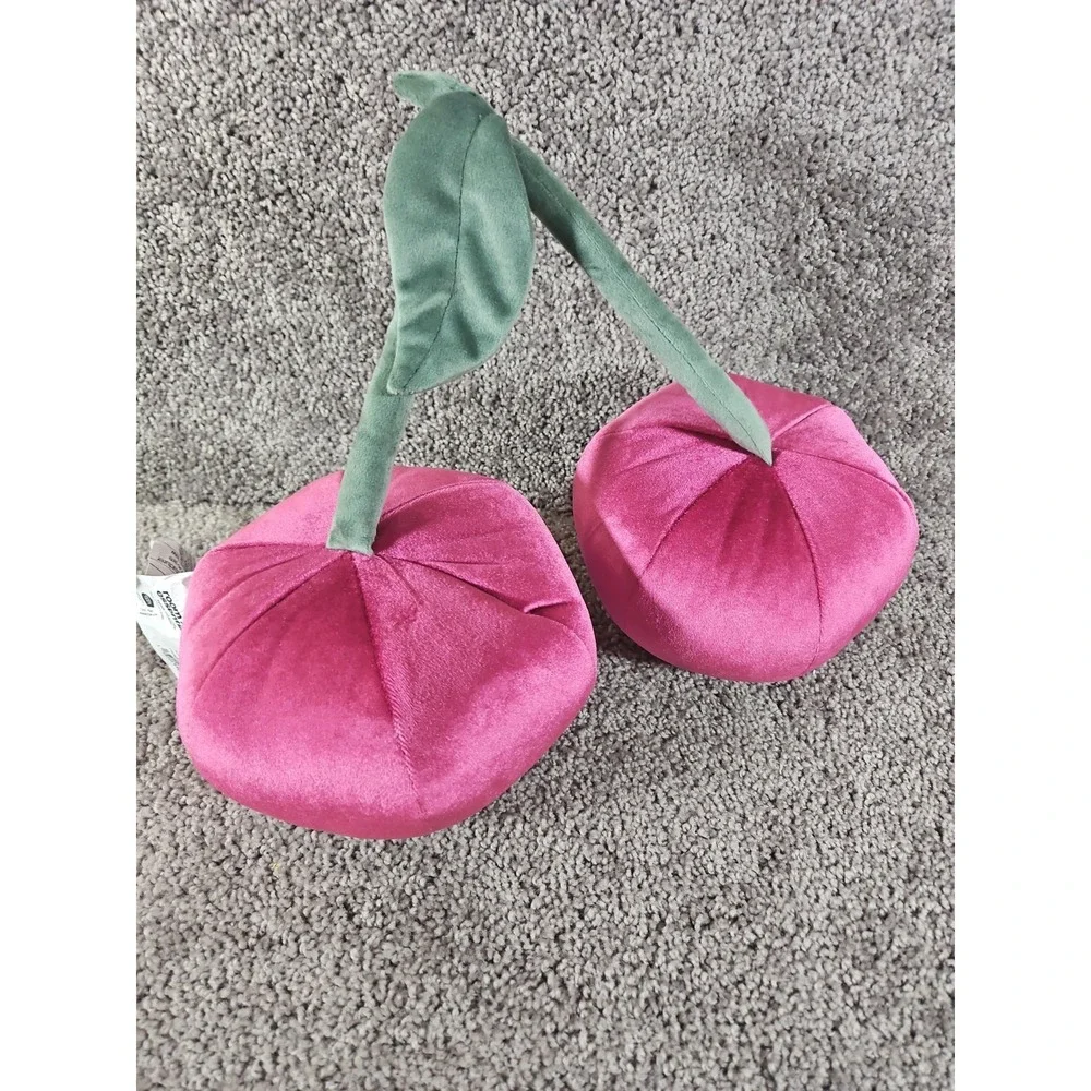 Plush Velvet  Cherry Decorative Pillows Fruit Novelty From Target